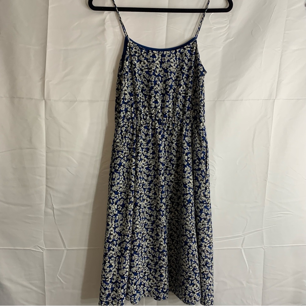 J. Crew Navy Floral Spaghetti Strap Swing Dress, size 0 - Picture 12 of 13